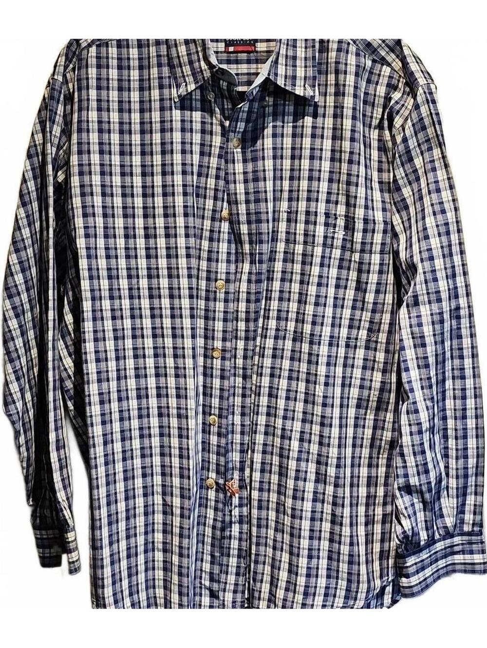 Bugle Boy long sleeve button down plaid shirt size M